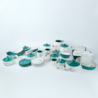 A Large Set of Denby Retro Flair English Tableware Made for Export