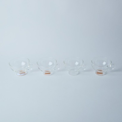 A Set of Four Eva-Trio Borosilicate Glass Cups, Denmark