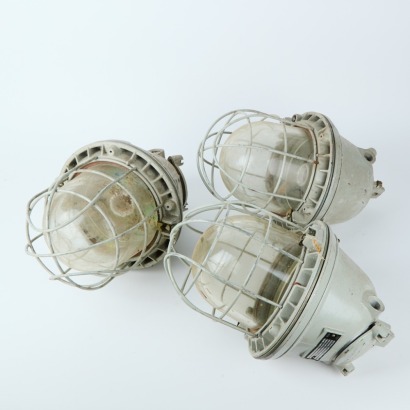 A Trio of Industrial Pendant Lamps