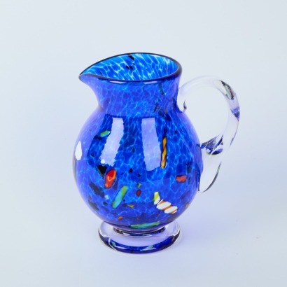 A Hoglund Murrini Cane Jug Signed O.M Hoglund