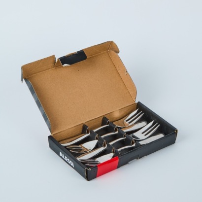 A Set of Four Alessi Forks in the Nuovo Milano Design by Ettore Sottass