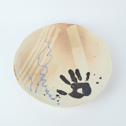 A Large Ceramic Wall Plate By Jennifer Biskind