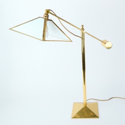 A John Britten Attributed Adjustable Brass Anglepoise Lamp