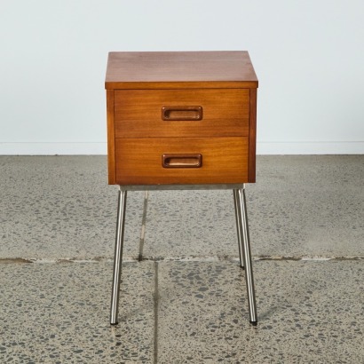 A Petite Two Drawer Mid Century Bedside/Storage Unit
