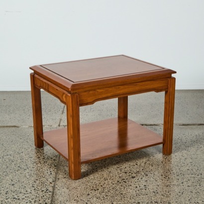 A Square Elmwood Side Table Made in Canada