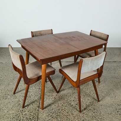 A John Jansen Extendable Table and Four Chairs