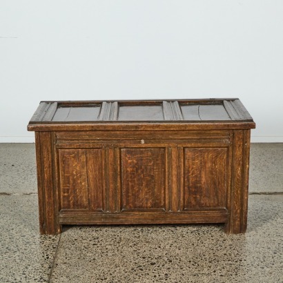 A Three-Panel Oak Coffer, 18th Century