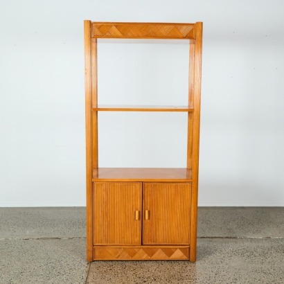 A Vintage Rattan Etagere in the Style of Vivai Del Sud