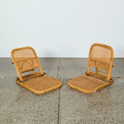 A Pair of Vintage Rattan Beach Chairs
