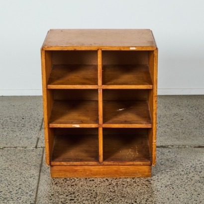 A Mid-Century Wooden Office Cubby Hole