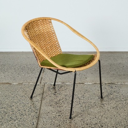 A Mid-Century Cane Cookie Chair
