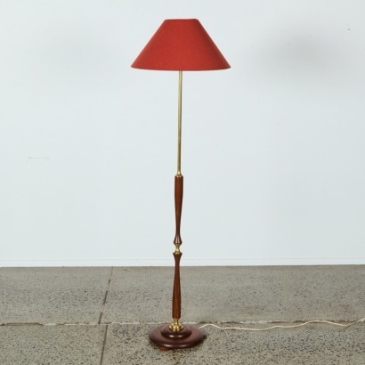 A Mid-Century Mahogany Standard Lamp