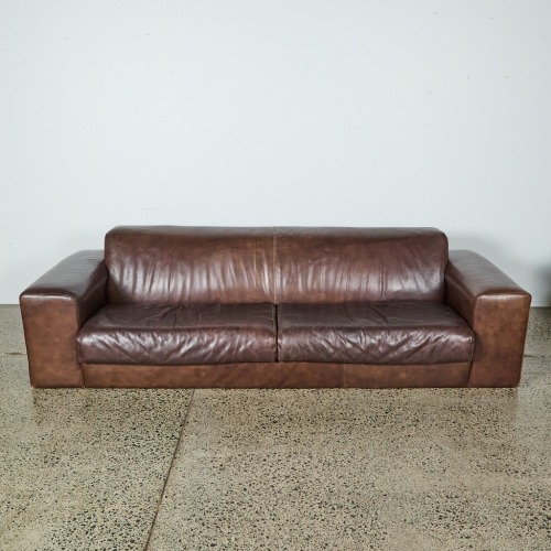 A Cigar Leather Sofa