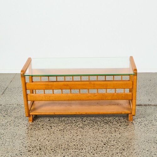 A Mid-Century Teak and Glass Coffee Table