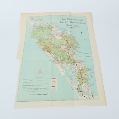 A Sketch Map of Explorations for North Island Main Trunk Railway North of Auckland, Shows Exploration of 1880 and 1885