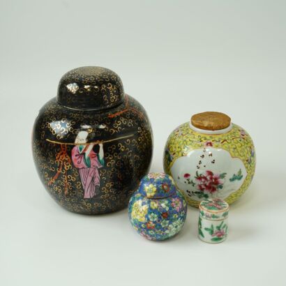A Group of Four Chinese Jingdezhen Painted Jars