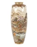 A Japanese Meiji Period Satsuma Pottery Vase