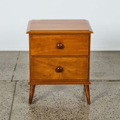 A Mid-Century Mahogany Bedside Cabinet