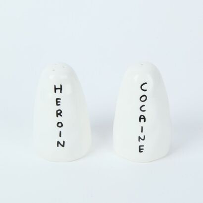 Cocaine & Heroin Salt And Pepper Shakers X David Shrigley