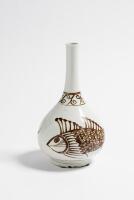 A Very Fine Korean 17th Century Choson Cholsa Pottery Bottle Vase