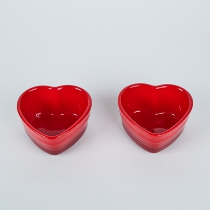 A Pair of Heart Shaped Le Creuset Ramekins