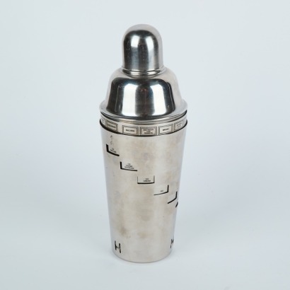 A Vintage Sliding Recipe Cocktail Shaker