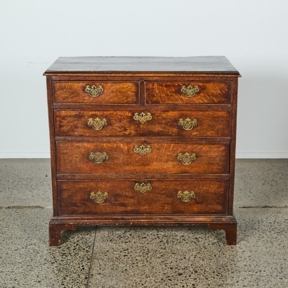 An English Georgian Mahogany Bachelor Chest of Drawers