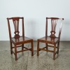 A Pair of George III 18th Century Elm Country House Side Chairs