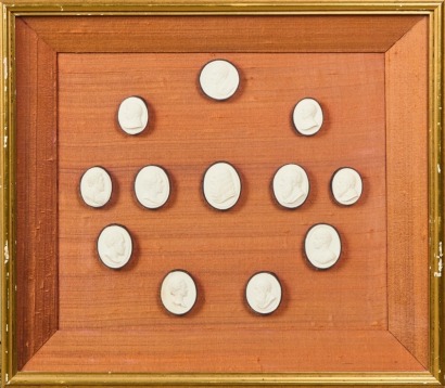 A Collection of Framed Cameos