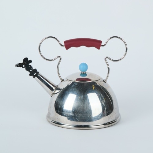 A Disney Whistling Kettle by Michael Graves for the Alessi Mickey Mouse Gourmet Collection