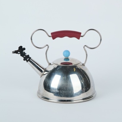 A Disney Whistling Kettle by Michael Graves for the Alessi Mickey Mouse Gourmet Collection