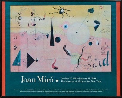 A Joan Miro Exhibition Poster The Museum of Modern Art 93/94