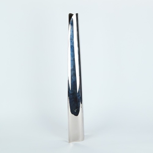 A Georg Jensen Chromed Floor Vase