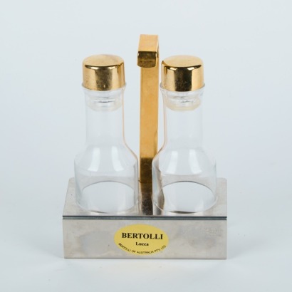 A Mid-Century Oil and Vinegar Set by Lucca Bertolli for Inoxpran, Italy