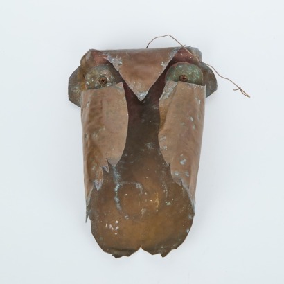 A Brutalist Copper Owl