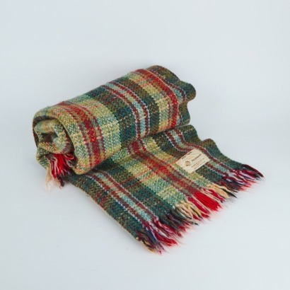 A Masterweave Olive and Red Travel Rug