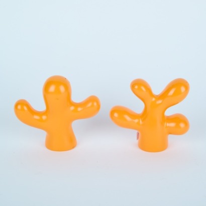 A Pair of Vice Versa Coral And Cactus Salt And Pepper Shakers, Italy