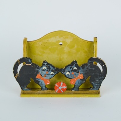 A 1940s Folk Art Cat Letter Rack