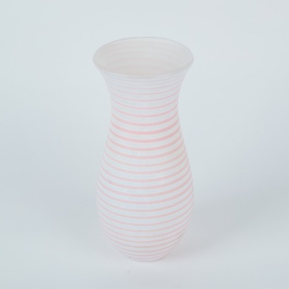 A Vintage Ribbed Art Glass Vase By Gunnel Sahlin for Kosta Boda