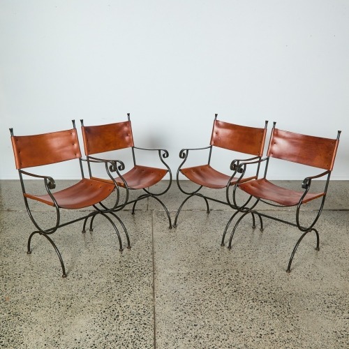 A Set of Four Charleston Forge Neoclassical Legacy Arm Chairs