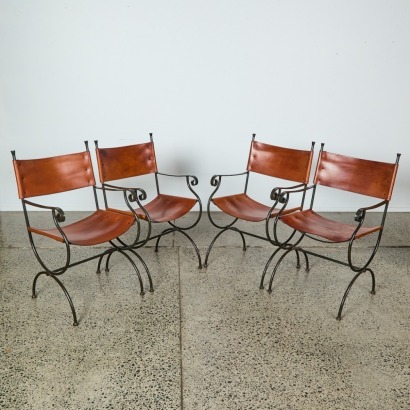 A Set of Four Charleston Forge Neoclassical Legacy Arm Chairs