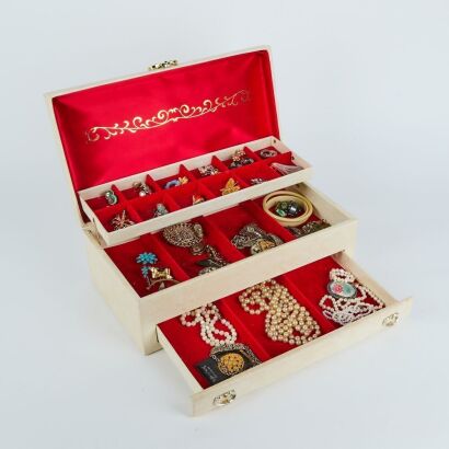 A Collection of Costume Jewellery And Case
