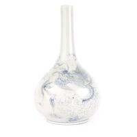 A Korean Changwa Paekcha Tall Necked Bottle Vase Late Choson Period