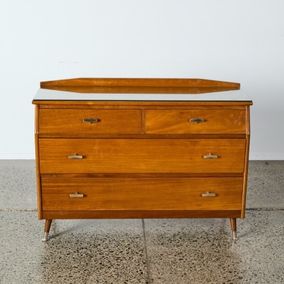 A Mid-Century Mahogany Lowboy