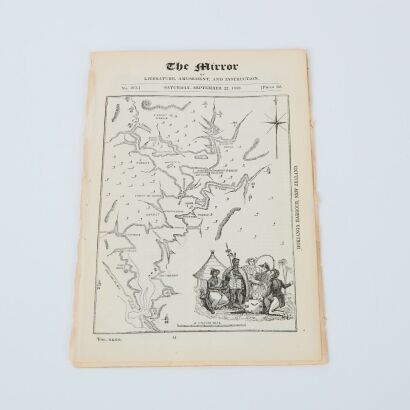 A Copy of The Mirror 1838 with Map of the Hokianga Habour
