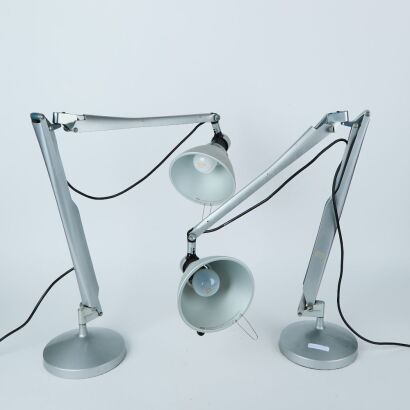 A Pair of Fortebraccio D33 Desk Lamps by ALberto Meda and Paolo Rizzatto for Luce Plan