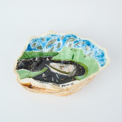 A Painting Of SS M.V Tofua On A Clam Shell