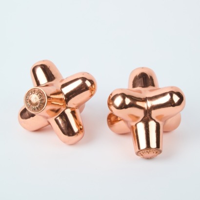 A Pair of Tom Dixon Cast Copper Mini Jacks