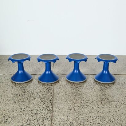 A Set of Four John Harding Hokki Vs Stools