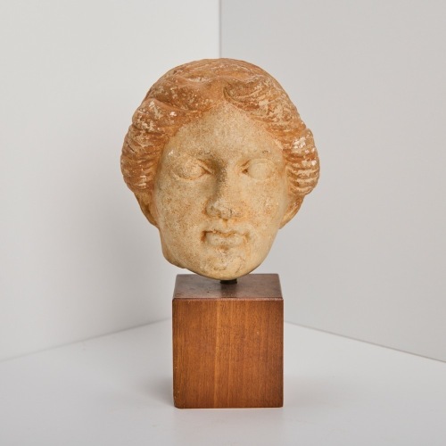 A 4th-3rd Century BCE Marble Head of a Goddess, Ancient Greece